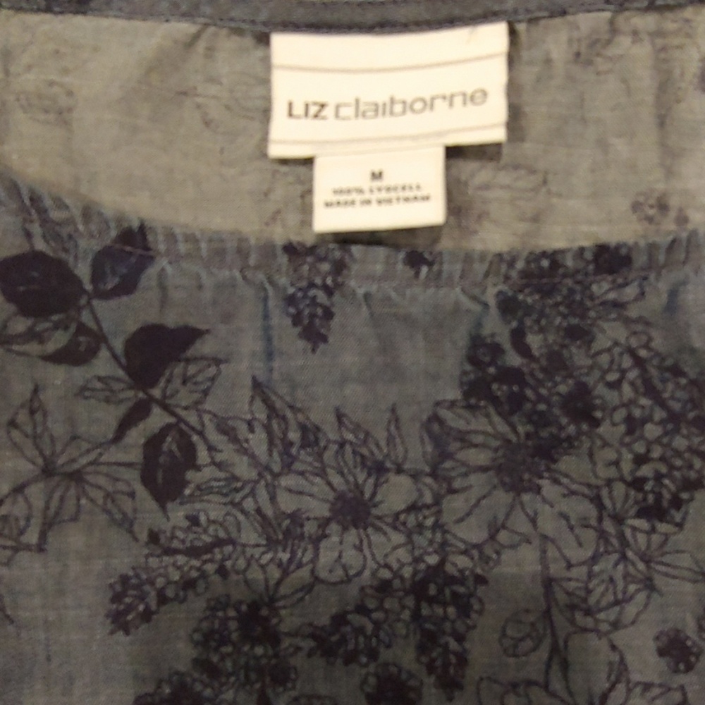 LizClaiborn. Floral Print Sash Top - Picture 4 of 5